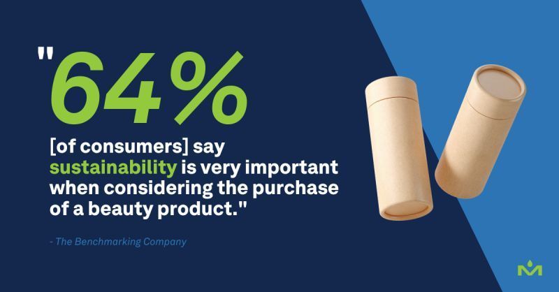 Beauty packaging sustainability — social graphic