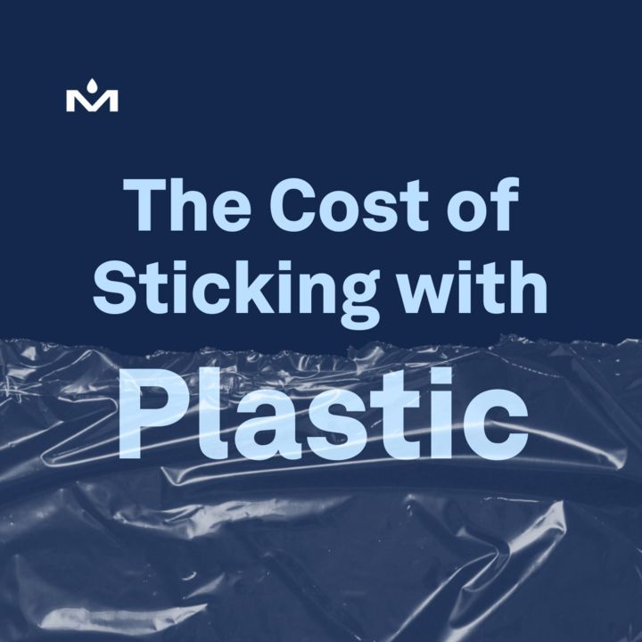 The Cost of Sticking with Plastic — social graphic
