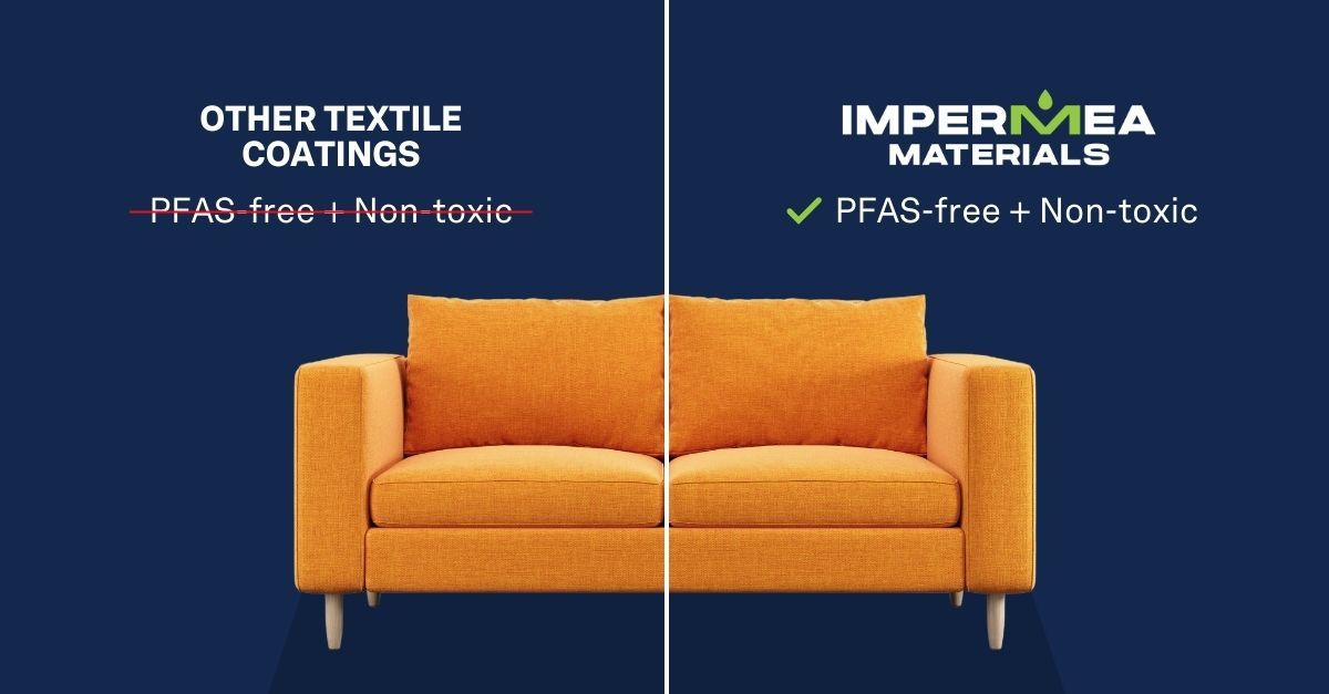 PFAS-free textile coatings — social graphic